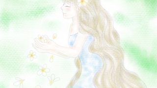 プルメリアの乙女｜Procreate｜パステル調