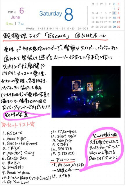 190608｜鈴木愛理ライブ記録｜GoodNotes5